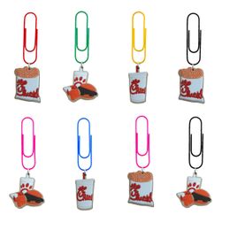 Altri prodotti in plastica usa e getta fluorescente Clip di carta da cartone animato Funny Bookmarks Paperclips Colorf Pagina