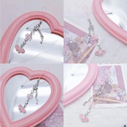 Keychains Fast Reach Heart Butterfly Moon Pendant Phone Straps Lanyard Pocket Keychain Strap Backpack Charm Car Keys Decoration Chain