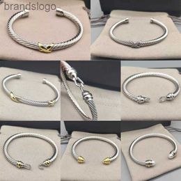 Bangle Womens Friendship Love Designer Bracelet Cuff Gift Sier Gold X Fish Hook Channel Setting Sterling Sier Jewellery Woman Cable Bracelets Bijoux