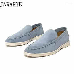 Casual Shoes JAWAKYE Brand Couple Low Top Suede Leather Lazy Loafers Flat Driving Women & Men's Oxfords Sapatilha Feminina