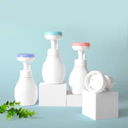 Liquid Soap Dispenser 1 Piece 300ml Cleansing Mousse Bottle Pressed Petal Foaming Cosmetic Packaging Children's Flower Hand Bott