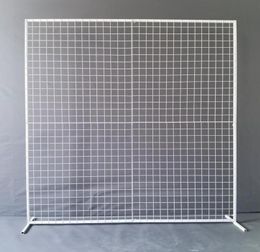 Party Decoration Square Wedding Wrought Iron Grid Arch Screen Frame Artificial Flower Shelf Stage Backdrop Stand1016896