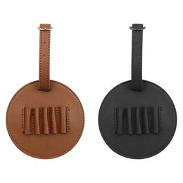 Golf Tee Bag 5 Holes Portable Holder Wooden Storage Leather Case Easy Hangings Gift For Golfers 240515