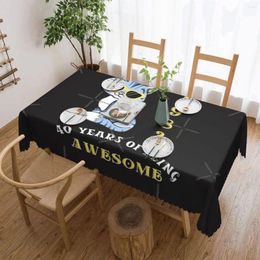 Table Cloth Retro 40 Years Of Being Awesome 1983 Tablecloth 54x72in Soft Decorative Border Festive Decor