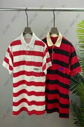 22ss Mens designer Lapel Polo Shirts Luxury Italy star letter print tshirts Casual womens Summer Transverse stripe printing T Shir6937910
