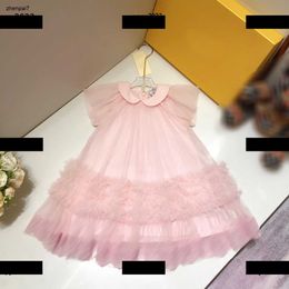 Top kids designer clothes girls dresses baby lace skirt kids Summer dress Embroidered letters decorate the skirt Free shipping