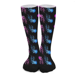 Women Socks Jellies Stockings Unisex Colourful Jellyfish Print Medium Soft Korean Climbing Anti Slip Graphic Gift