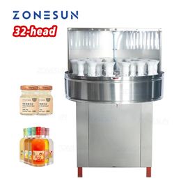 ZONESUN ZS-WB32 Milk Rotary Wine Plastic Small Semi Automatic Pet Recycle Glass Bottle Washing Machine Packaging Machine