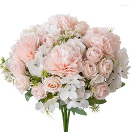 Decorative Flowers Silk Roses Carnation Er Artificial Wedding Party Vase For Home Decoration Accessories Christmas Garland Scrapbook