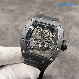 Titanium RM Wrist Watch RM055 With Fully Automatic Imported Movement Rubber Strap Size 50X43mm