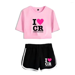 Men's Tracksuits Chappell Roan Merch I Love Cr Midwest Princess Tour T-Shirt Sets For Women/men Short Tshirt Gym Streetwear Pants