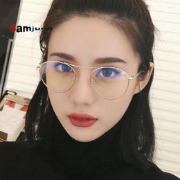 Sunglasses Frames Samjune Arrival Women Round Clear Frame Eyeglasses Transparent Gold Glasses Metal Vintage Prescription Eyewear