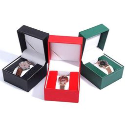 Watch Boxes & Cases Durable Pu Leather Box Jewellery Display Gift Wristwatch Storage Case With Removable Pillow 3 Colours Drop Delivery Dhxua