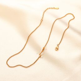 Chaine necklace for women designer Gold plated 18K Brand Enamel Heart Pendant Choker Black White Love Stainless Steel Letter Jewellery reproductions anniversary