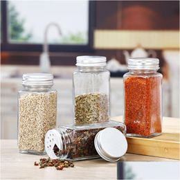 Other Kitchen Storage & Organization Glass Spice Jars Empty Seasoning Organizer Jar Containers With Bamboo Lids Spices Container Drop Dhbzz