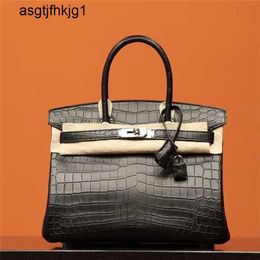 Designer Bags Womens Handbags BK Master Zhang Handmade Womens Bag Baijin Platinum 30 Nile Crocodile Fog Face Real Skin 289 Black 5a rj