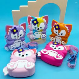Party Favor Cartoon Animals Silicone Zero Wallet Inclined Shoulder Bag Provide Children Gifts Of Birthday For Decor Supplie