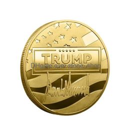 Other Festive Party Supplies 2024 Trump Never Surrender Gold Commemorate Coin American Election Drop Delivery Home Garden Dhbc6