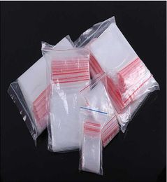 100pcs High Quality Plastic Bags Clear Storage Package Small Jewellery Packing Reclosable Poly Zip Bag Thick238R2254273