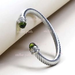 2024 New David Yaman Twisted Cuff Bangle Charm Bracelet for Men Women Bracelets Hook Wire Designer DY Jewelry Exquisite Simple Jewelry Gift Luxury Necklace 399