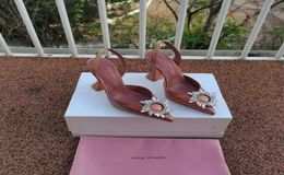 Fashion -Saison -Schuhe Amina Muaddi Pumps 95 Begum Sling Metal Crystal Slingback Sandale Heels1147693
