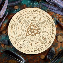 Jewellery Pouches Wooden Geometry Pallets Trays Crystal Grid Display Stand Pendulum Board Divination Metaphysical Message Altar Supplies