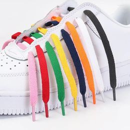 Shoe Parts 1Pair Classic Flats Shoelaces Off Sneaker White Sports Men Women Children Shoelace Casual Strings 100/120/140cm