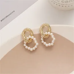 Stud Earrings Lovely Simple Metal Irregular Pearl For Women Bohemia Geometric Tassel Earring Fashion Jewelry Accessories Trendy