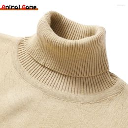 Men's Sweaters Winter Turtleneck Sweater Casual Rollneck Knitted Swatshirts Warm Men Jumper Wool Autum