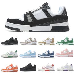 Trainer Sneaker Men Shoes Fashion Woman Leather Lace Up Platform Sole Sneakers laect White Black mens Running Shoes basketball shoe womens Luxury velvet suede