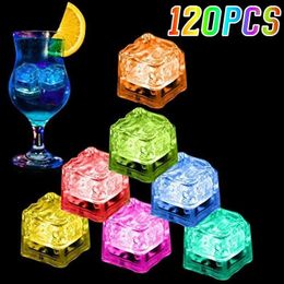 LED Toys 120 waterproof LED ice cubes with multicolor glitter shining in the dark used for decorating bars clubs drinks parties etc s2452099 s2