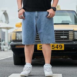 Mens Jeans Mens Big And Tall Denim Baggy Shorts Hip Hop Loose Fit Jean Short Pants Stretchy Washed Plus Size PantsMens