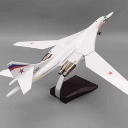 Aircraft Modle White Swan Tu160 Strategic Bomber Alloy Invisible Fighter Aircraft Model Metal Combat Aircraft Model Sound Light Childrens G