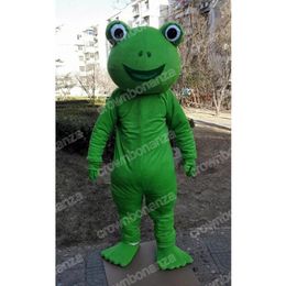 2024 Halloween green frog Mascot Costumes Halloween Cartoon Character Outfit Suit Xmas Outdoor Party Festival Dress Promotional Advertising Clothings