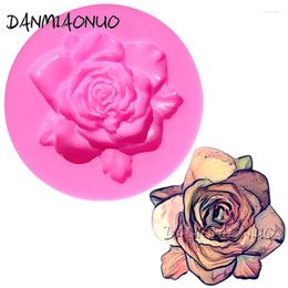 Baking Moulds DANMIAONUO A0108028 Rose Flower Forma De Silicone Para Bolo Cake Mould Silicon Confectionery Tools Soap Making Supplies