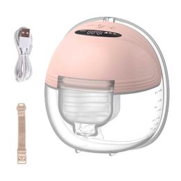 Breastpumps Portable electric breast pump wearable suitable for breast augmentation hands no 3 modes 12 suction low noise with 24mm silicone flange 180ml WX