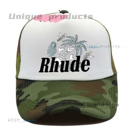 RHUDE Cap Mens Designer Hat Casquette Womens Sun Hats Fashion Trend Street Baseball Hats Sports Summer Beach Netting Breathable Polo Cap Man Hat Beanie Hats 288