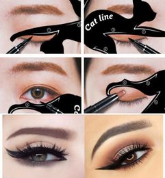 Popular Easy Eye Shadow Eyeliner Make Up Tools Cat Eyeliner Stencil Kit Makeup Card Template9501744