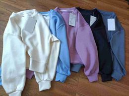lu designer Oversized Womens Crewneck Sweatshirt Tops Streetwear 2023 Women Baggy Sweater Sweatshirt Winter