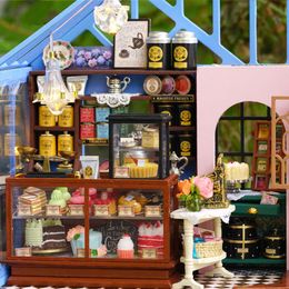 Handmade Diy Wooden Toy Doll House Furniture Assemble Puzzle 3D Miniature Dollhouse Educational Toys For Children Gift