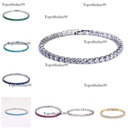 Tennis Bracelets Jewelry Cubic Zirconia Iced Out Chain Crystal Wedding For Women Men Gold Sier Bracelet Original edition