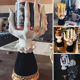 Candle Holders Witch Hand Candlestick - Halloween Palm Resin Holder Gothic Stand Golden Holiday Decoration