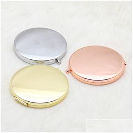 Mirrors Round Pocket Makeup Mirror Portable Folding Double Side Compact Beauty Accessories Wedding Party Favour Bridesmaid Proposal Dr Dhizm