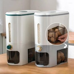 Storage Bottles Household Rice Bucket Moisture-Proof Box Grain Dispenser Press Type Cereal Container Kitchen Organizer Food Containers