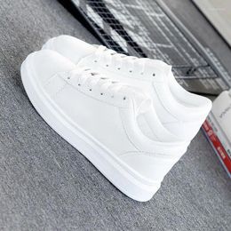 Casual Shoes White 2024 Autumn And Winter Style Foreign Students Flat-soled Leather Top Sports