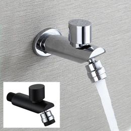 Bathroom Sink Faucets Wall Mounted Decorative Outdoor Garden Faucet Space Multifunctional Brass Single Cold Machine Mop Bibcock WC Tap