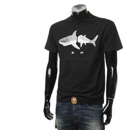 Mens T-Shirt Mens Tops T-Shirt Womens Print Broken Tail Shark Angel Designer Casual Cotton Short Sleeve Luxury Clothing Street Sports Breathable Asian Size M-3XL