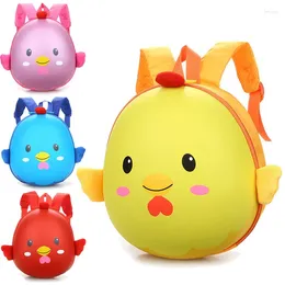 Backpack 2024 Cartoon Yellow 3d Chicken Cute Children Kindergarten Waterproof Animal School Bag For Boy Girls Softback