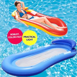 Inflatable Mattresses Hammock Floating Lounge Chairs Swimming Pool Accessories Water Sport Portable Beach Summer Water Party Toy 240520