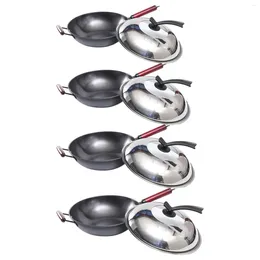 Pans Premium Nonstick Wok With Lid - Versatile Cookware For Induction And Gas Stoves